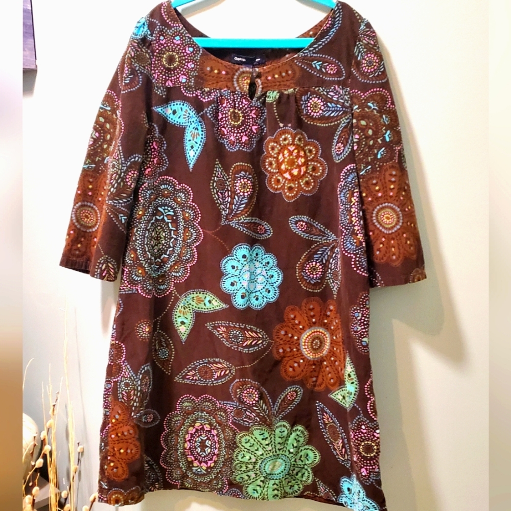 Gap Kids Boho Corduroy Paisley Dress | L (10-12)